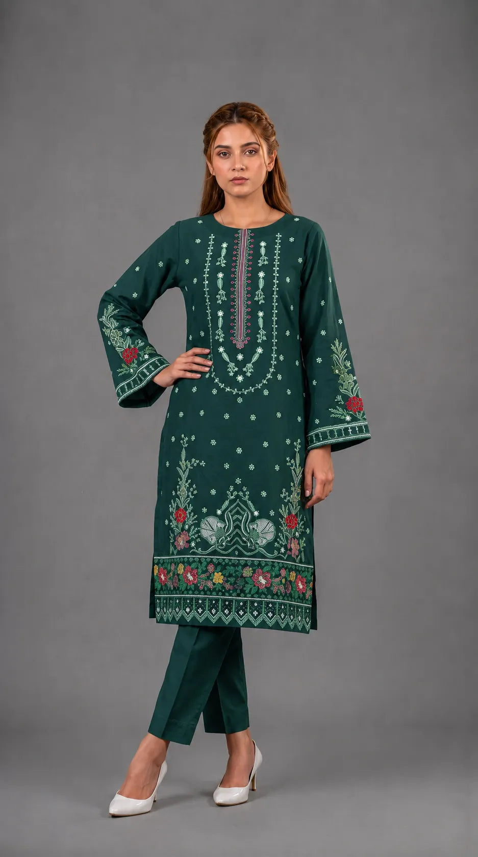 Lawn 2 Piece Unstitched Embroidered Suit AJC-TP500