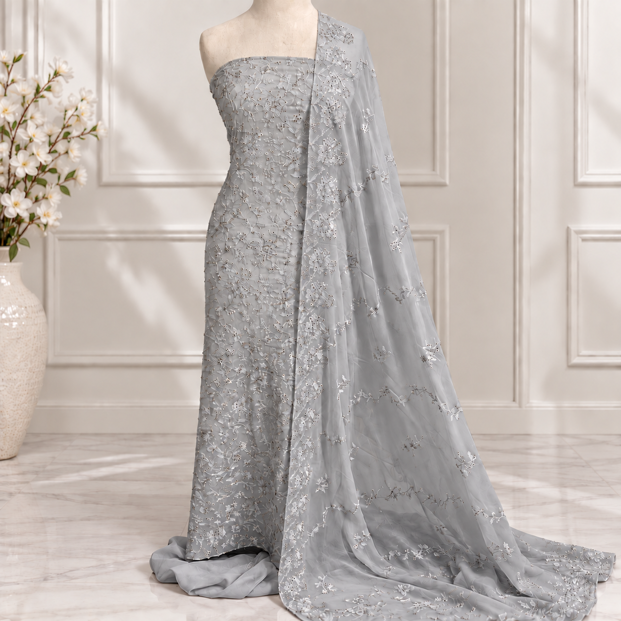 Embroidered Chiffon 2 Piece (01