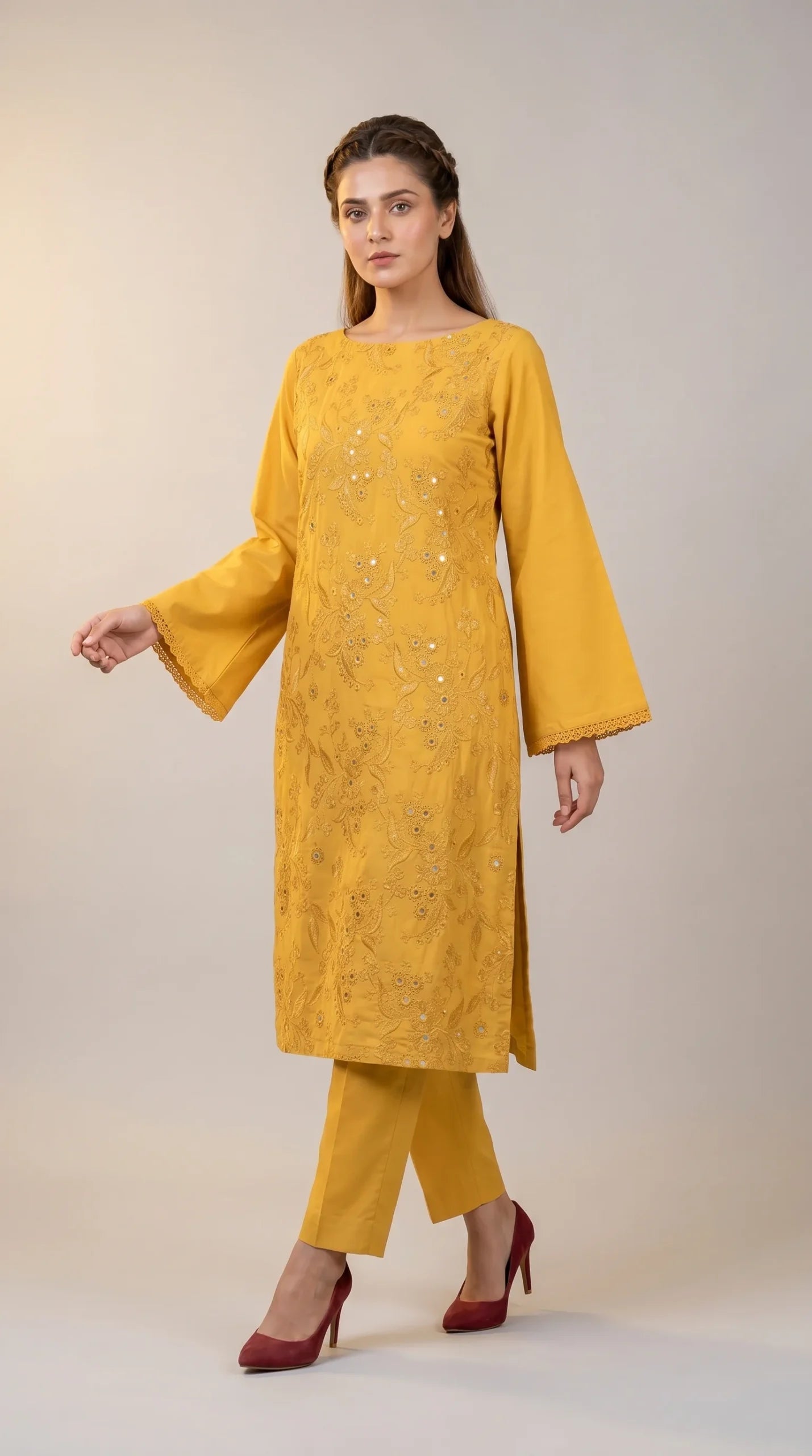 Lawn Suit 2 Piece Unstitched Embroidered – AJC-TP029