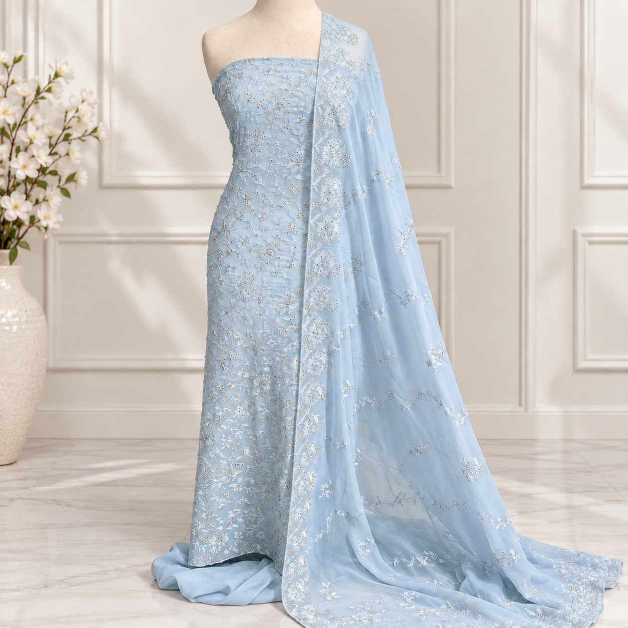Embroidered Chiffon 2 Piece (05)