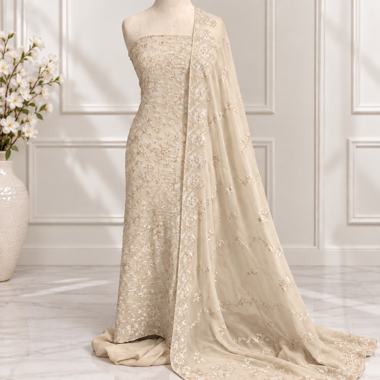 Embroidered Chiffon 2 Piece (04)