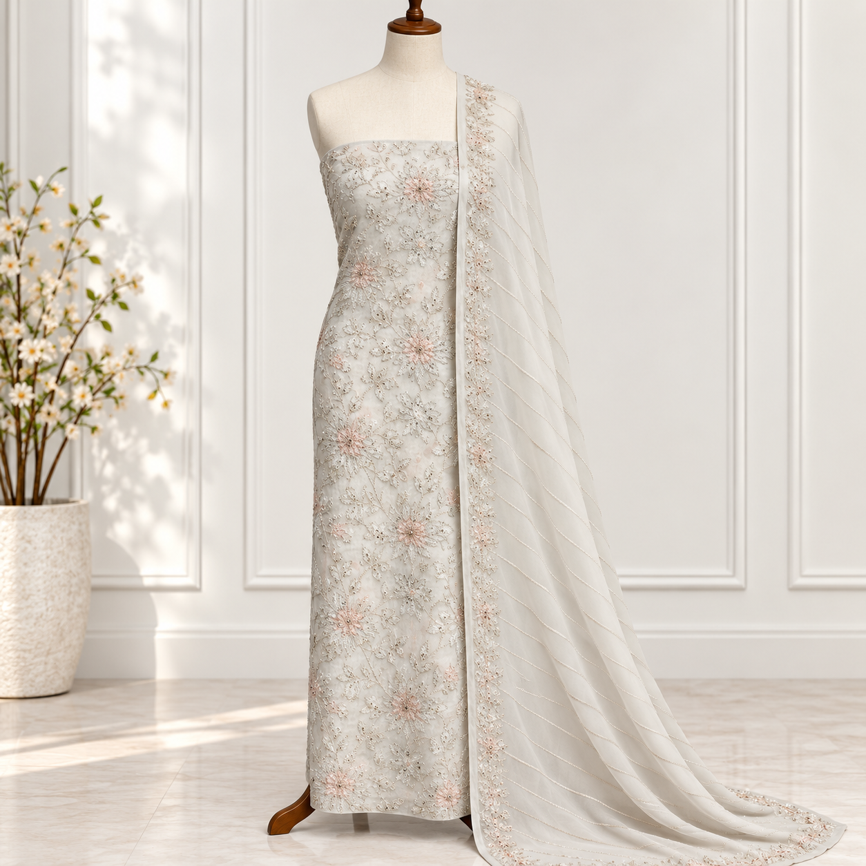 Embroidered Chiffon 2 Piece Side Bazoo (14)