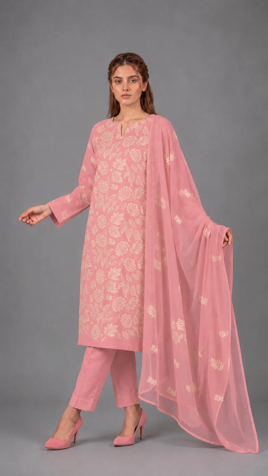 Lawn Suit 3 Piece Unstitched Embroidered – AJC-BB157