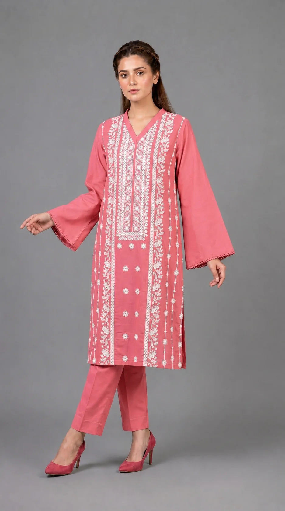 Lawn Suit 2 Piece Unstitched Embroidered – AJC-TP226