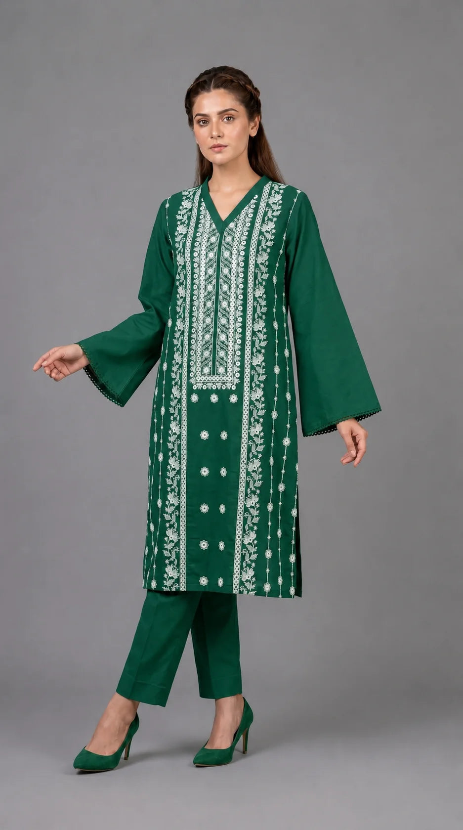 Lawn Suit 2 Piece Unstitched Embroidered – AJC-TP226