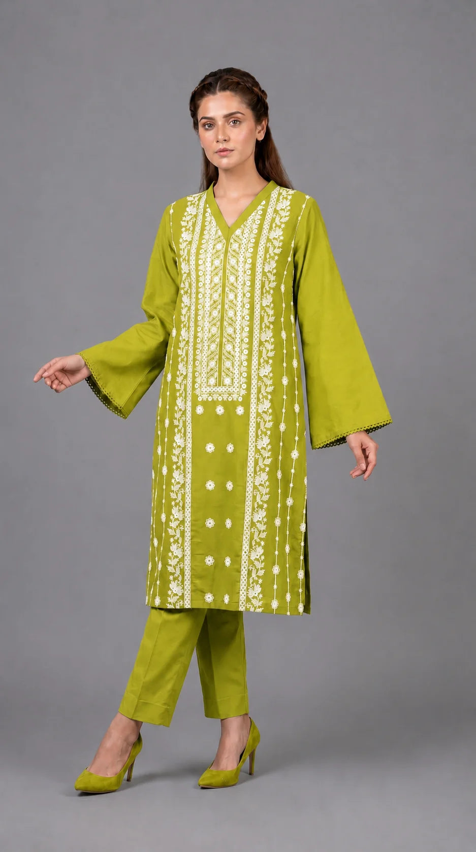 Lawn Suit 2 Piece Unstitched Embroidered – AJC-TP226