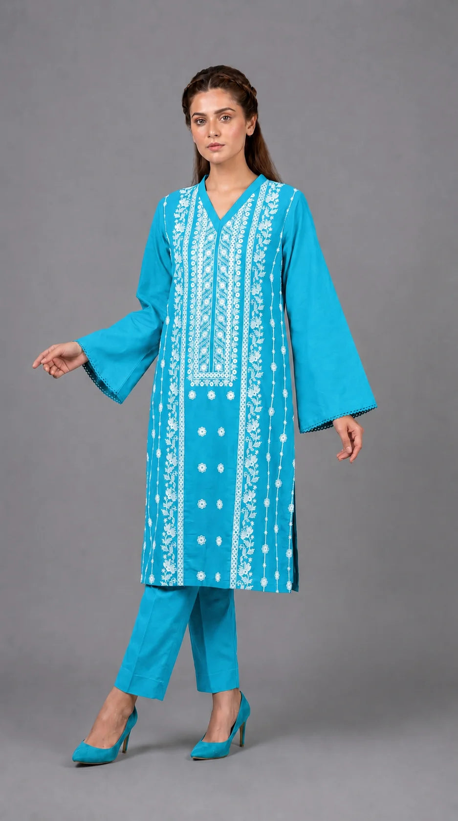 Lawn Suit 2 Piece Unstitched Embroidered – AJC-TP226