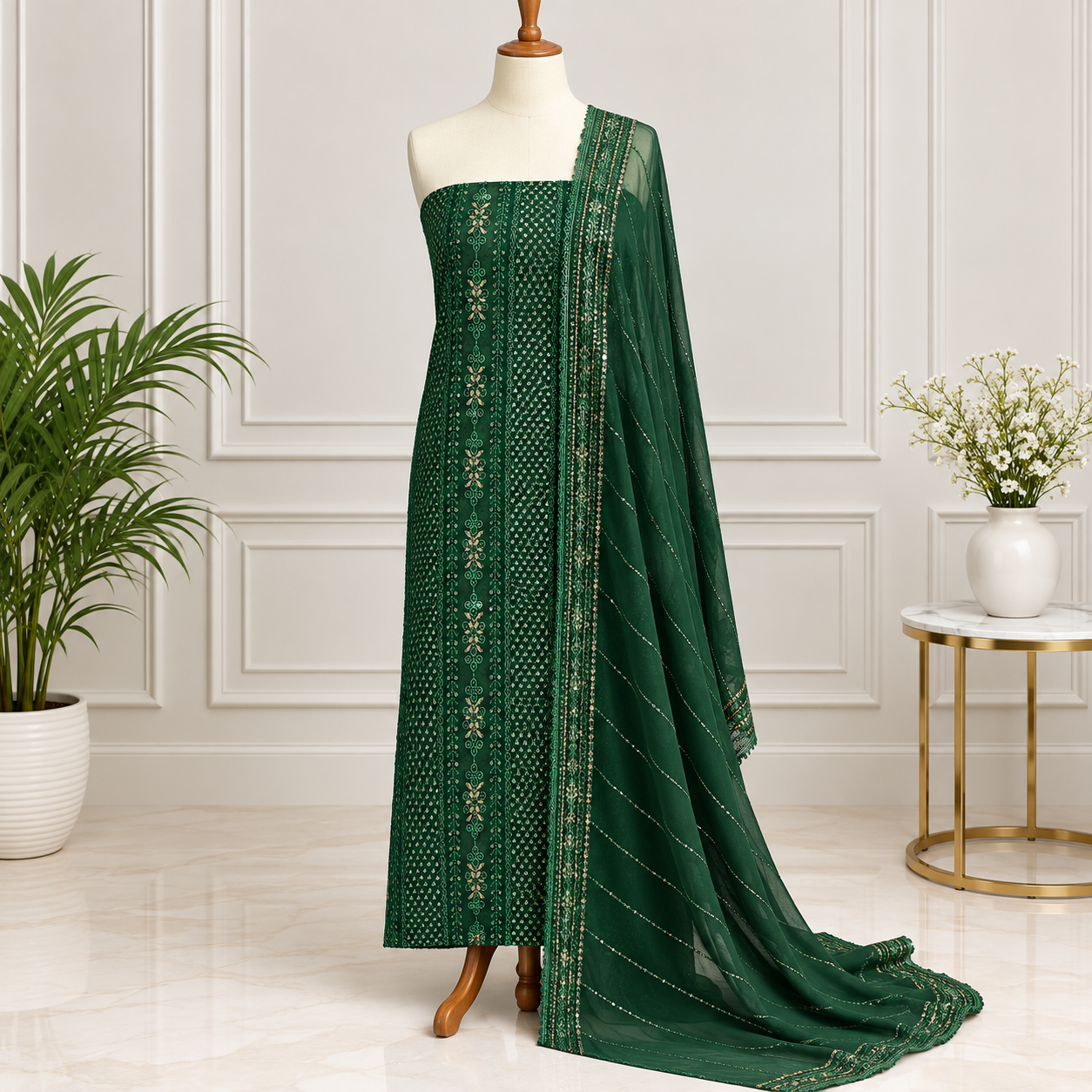 Embroidered Chiffon 2 Piece Side Bazoo (25)