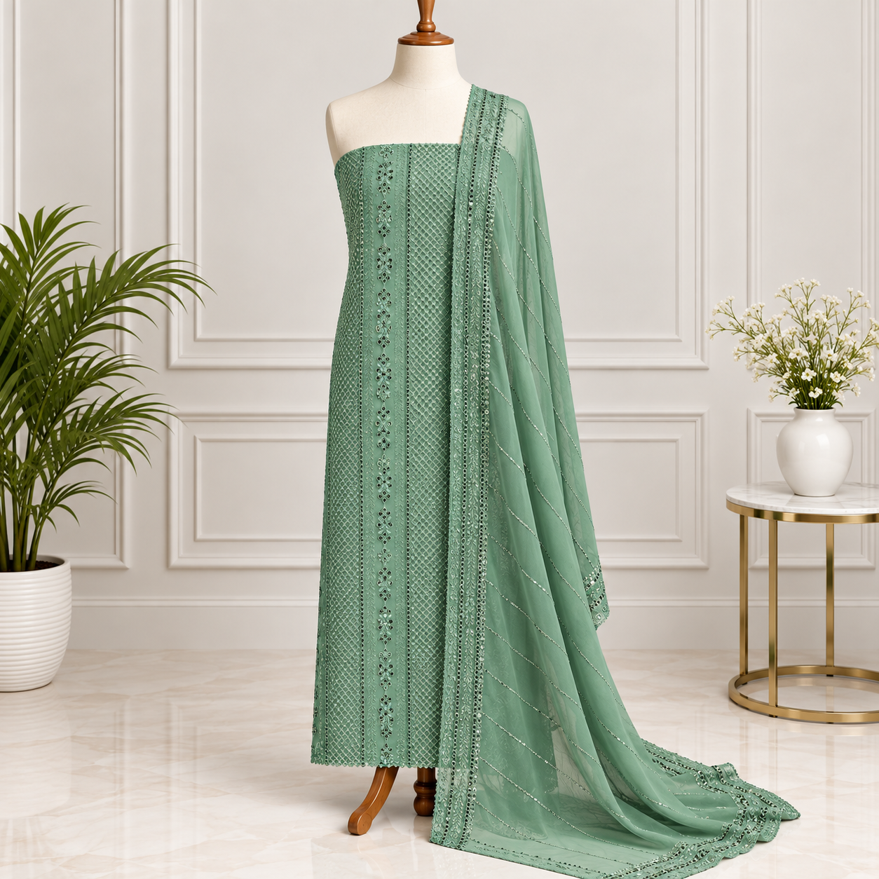 Embroidered Chiffon 2 Piece Side Bazoo (26)