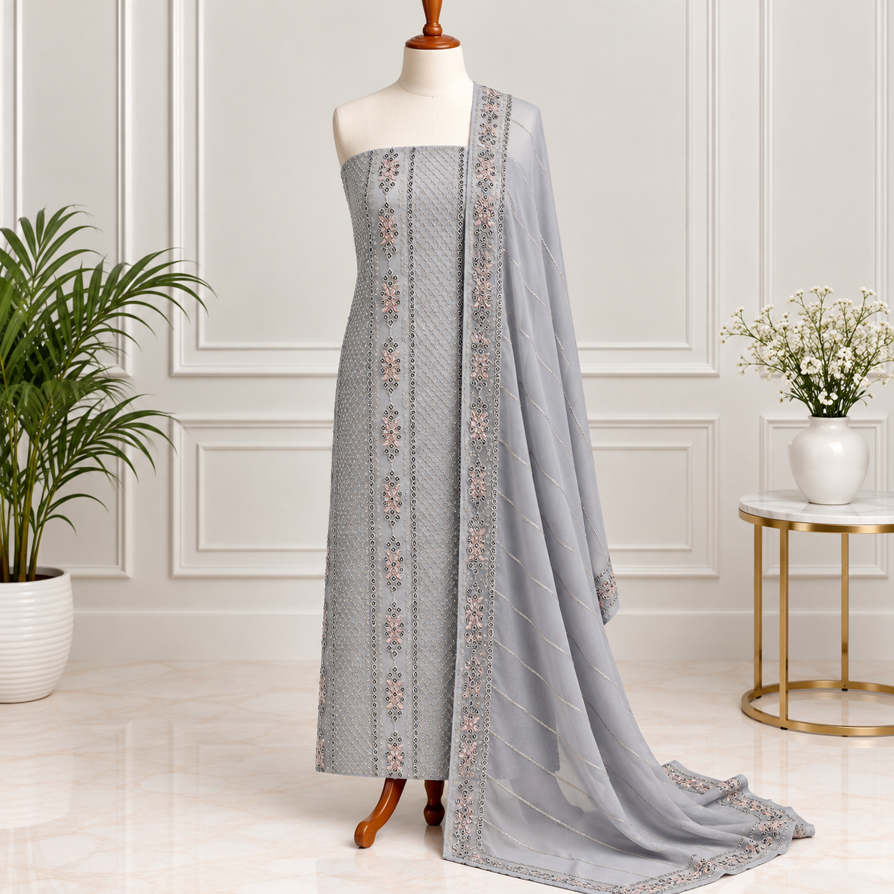 Embroidered Chiffon 2 Piece Side Bazoo (21)
