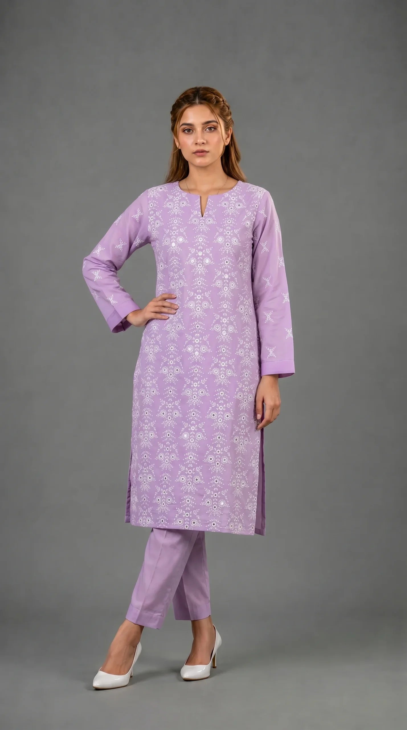 Lawn 2 Piece Unstitched Embroidered Suit AJC-TP551