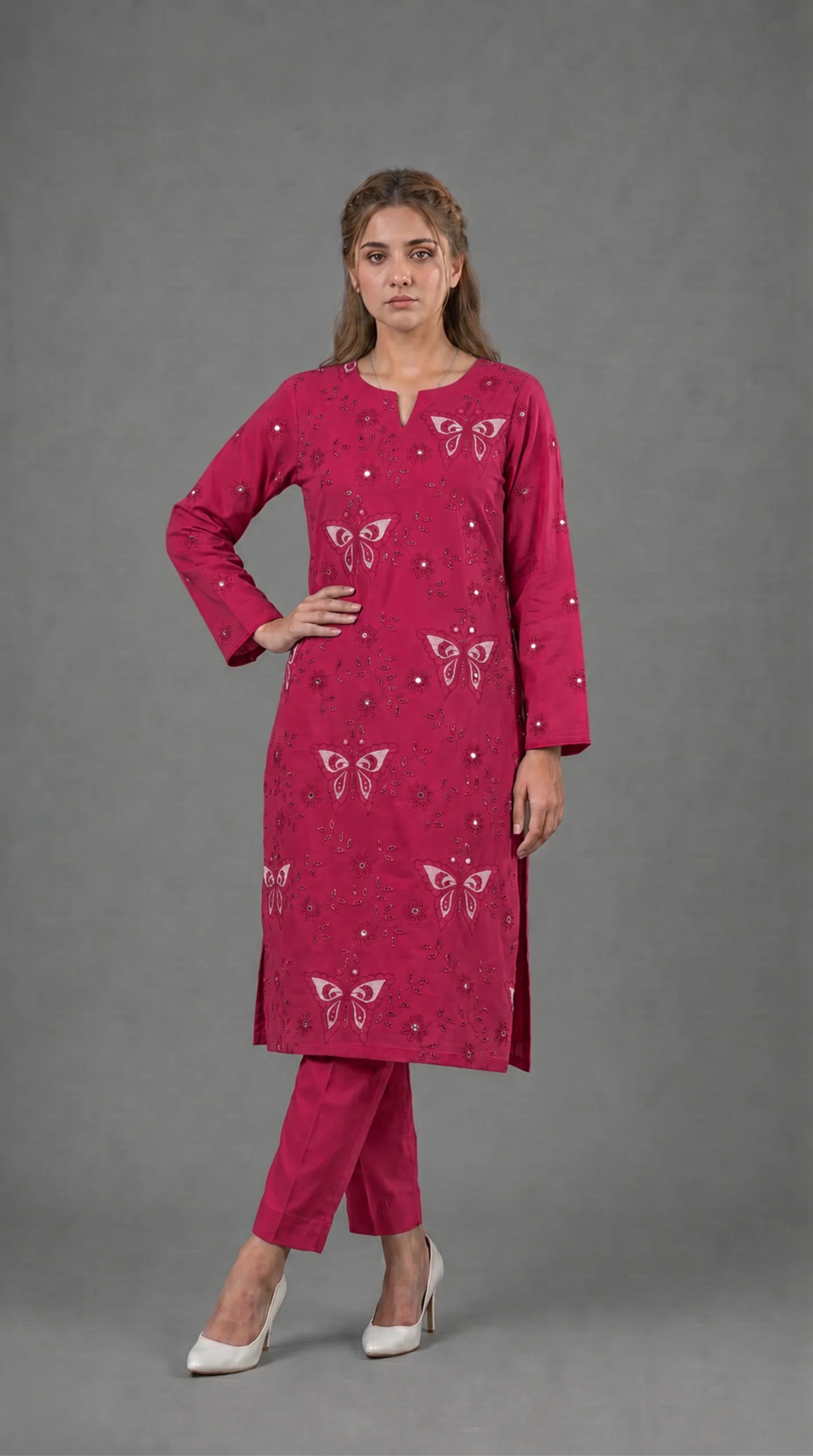 Lawn 2 Piece Unstitched Embroidered Suit AJC-TP587