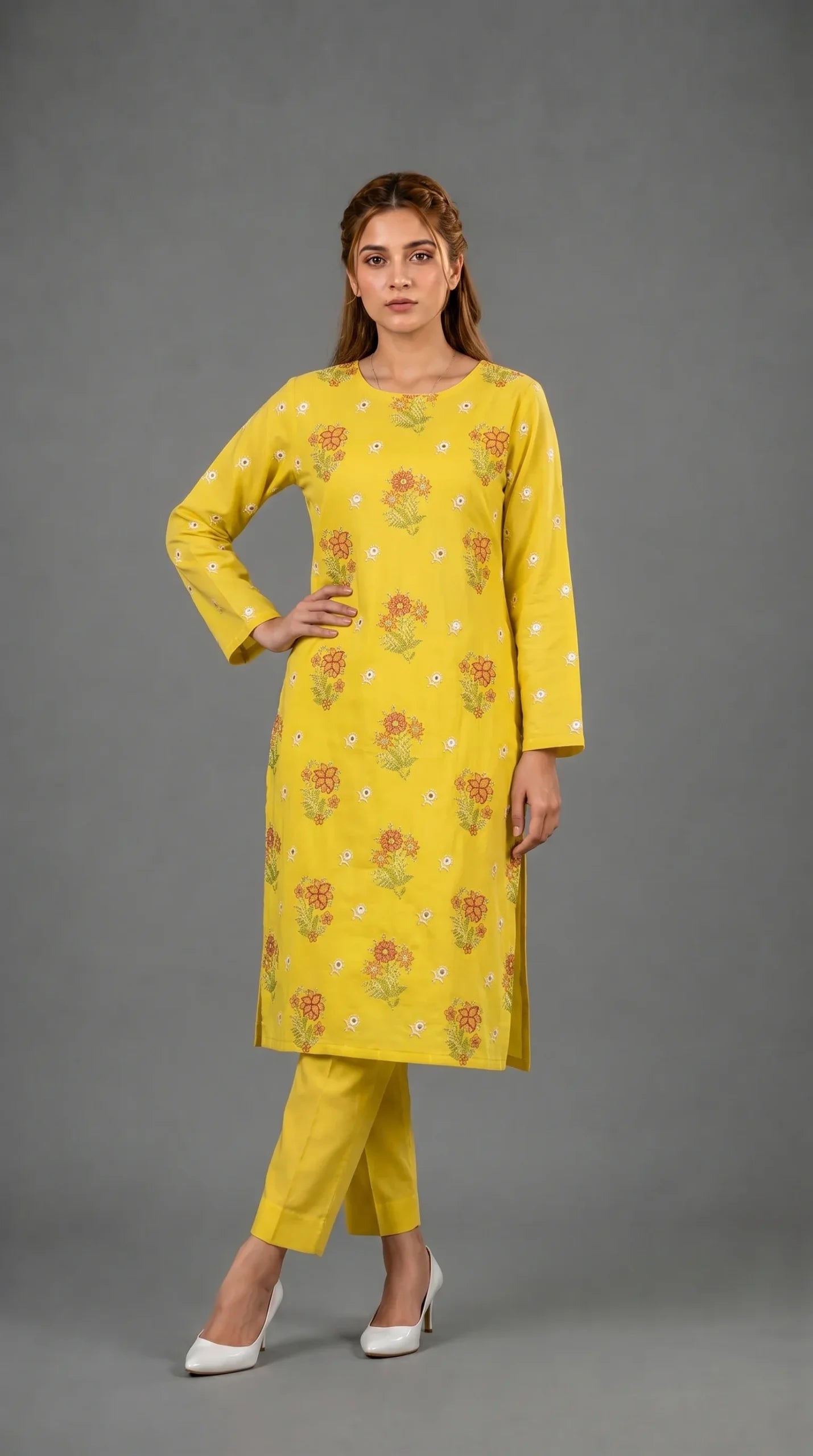Lawn 2 Piece Unstitched Embroidered Suit AJC-TP612