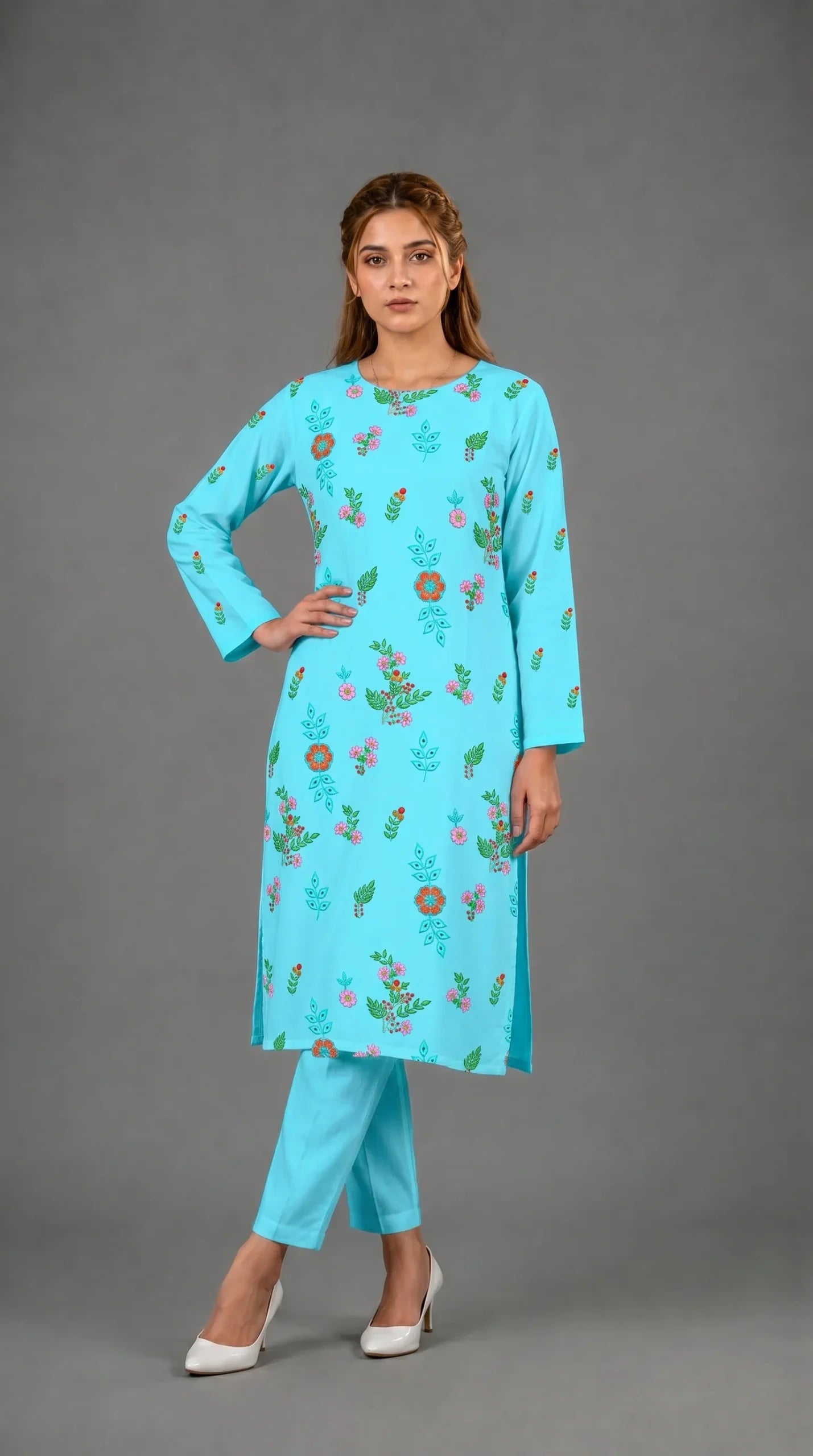 Lawn 2 Piece Unstitched Embroidered Suit AJC-TP636