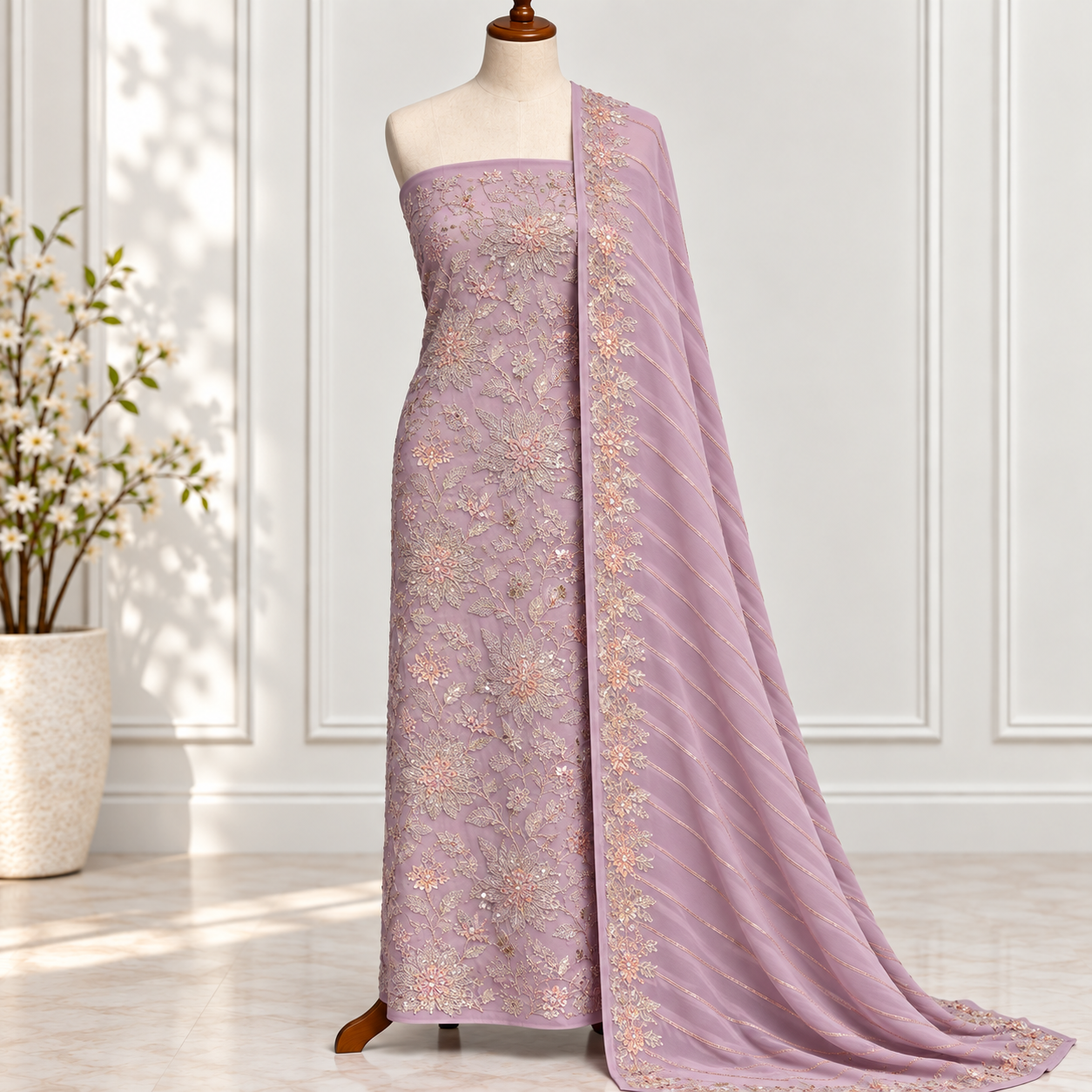 Embroidered Chiffon 2 Piece