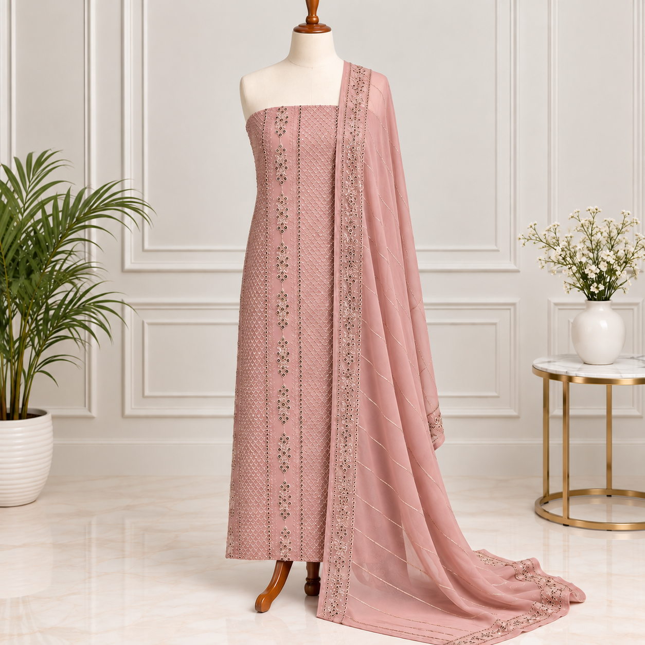 Embroidered Chiffon 2 Piece Side Bazoo (24)