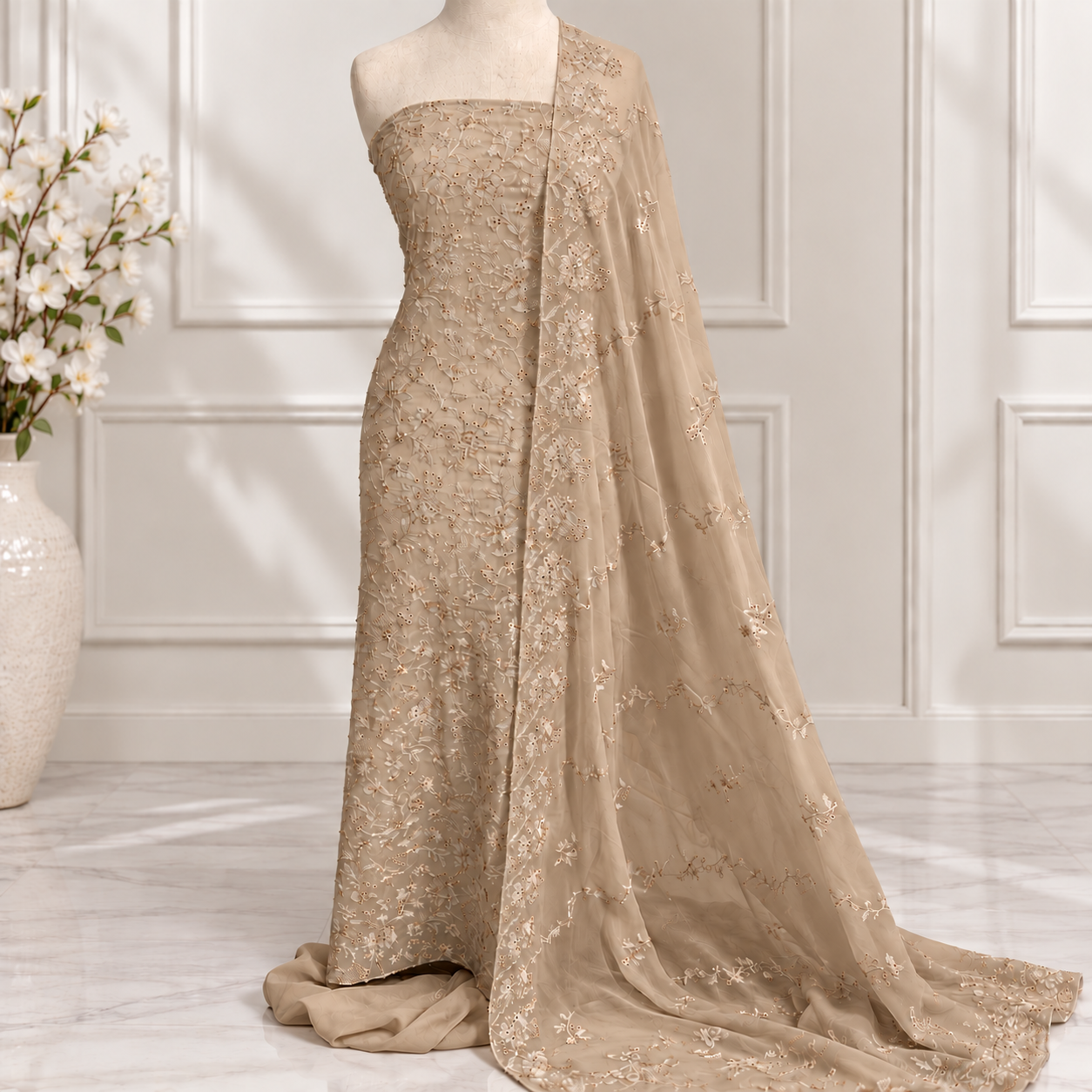 Embroidered Chiffon 2 Piece (03)