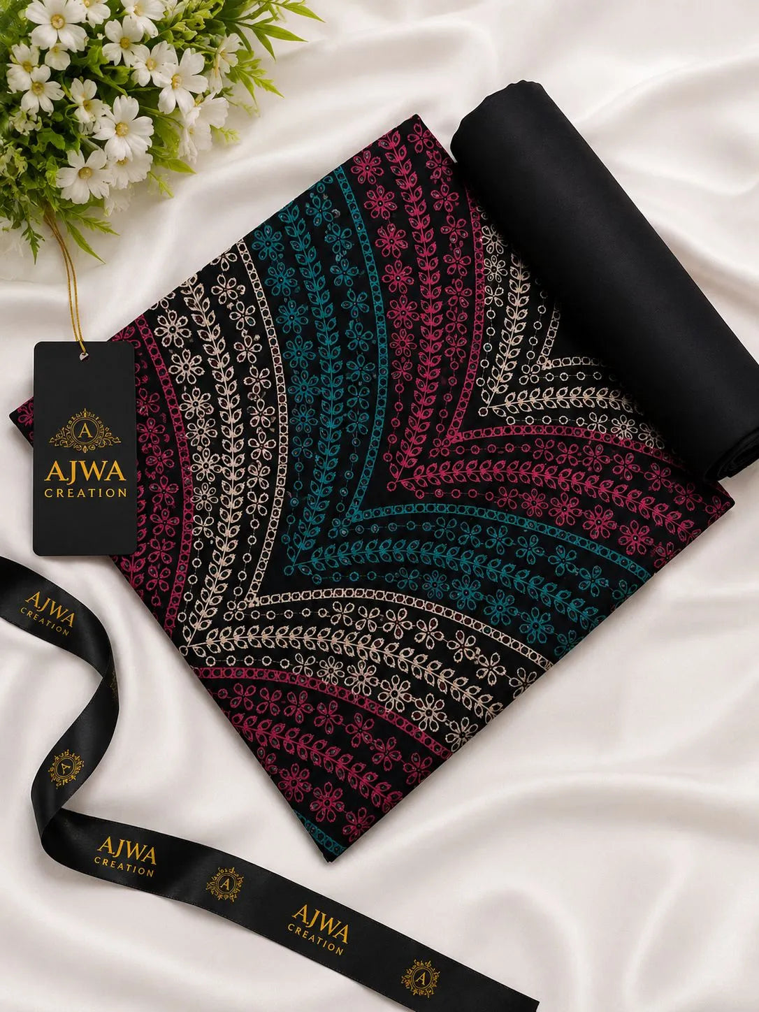 Lawn 2 Piece Unstitched Embroidered Suit AJC-TP8